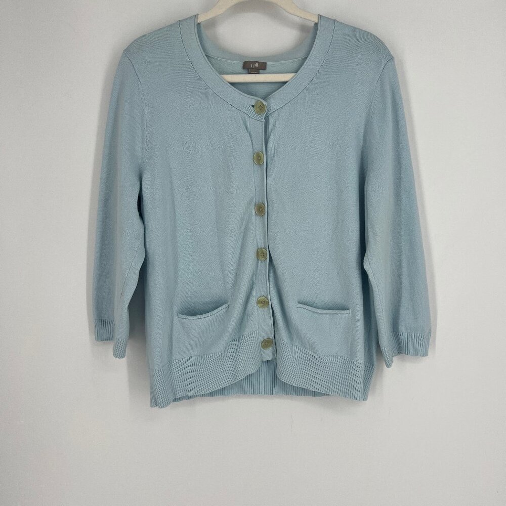 J. Jill Baby Blue Button Down Cardigan | Size L